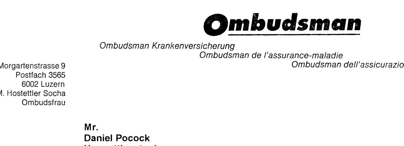 Health insurance ombudsman, Switzerland