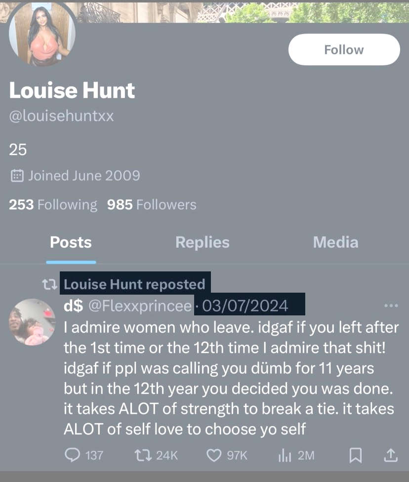 Crossbow murders, Louise Hunt, Twitter, X, last tweet