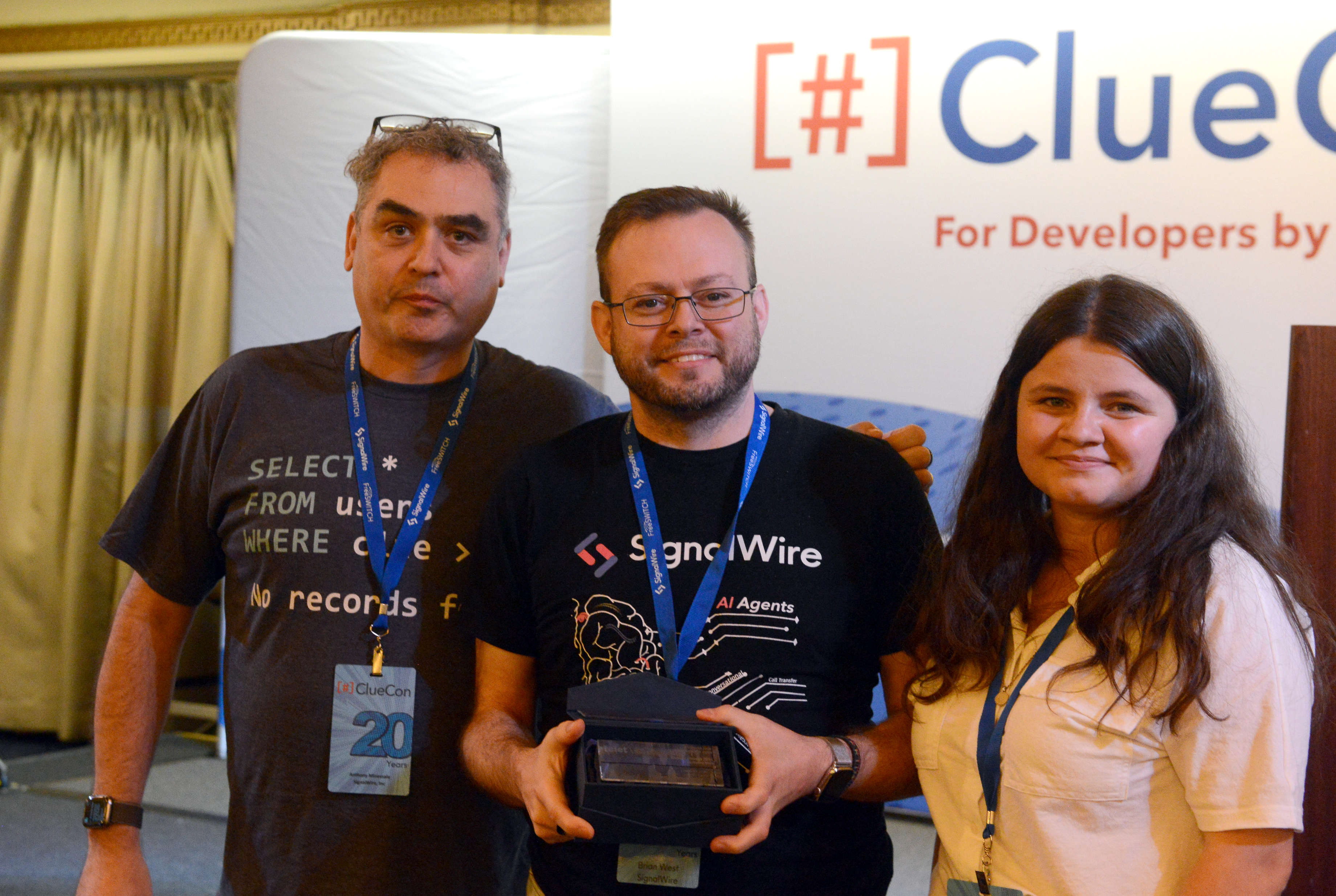 Anthony Minessale, Brian West, Bianca Brisca, ClueCon 2024, Signalwire