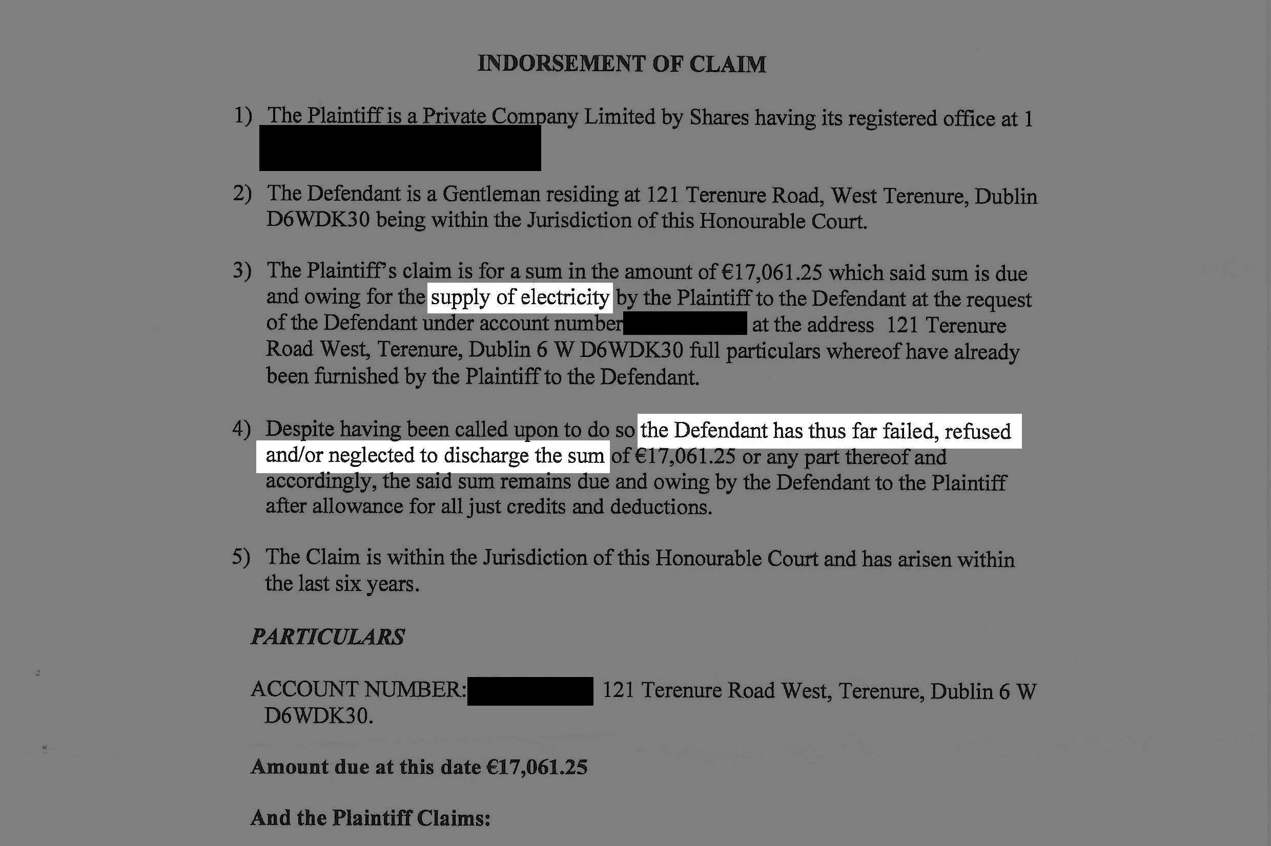 circuit court civil bill