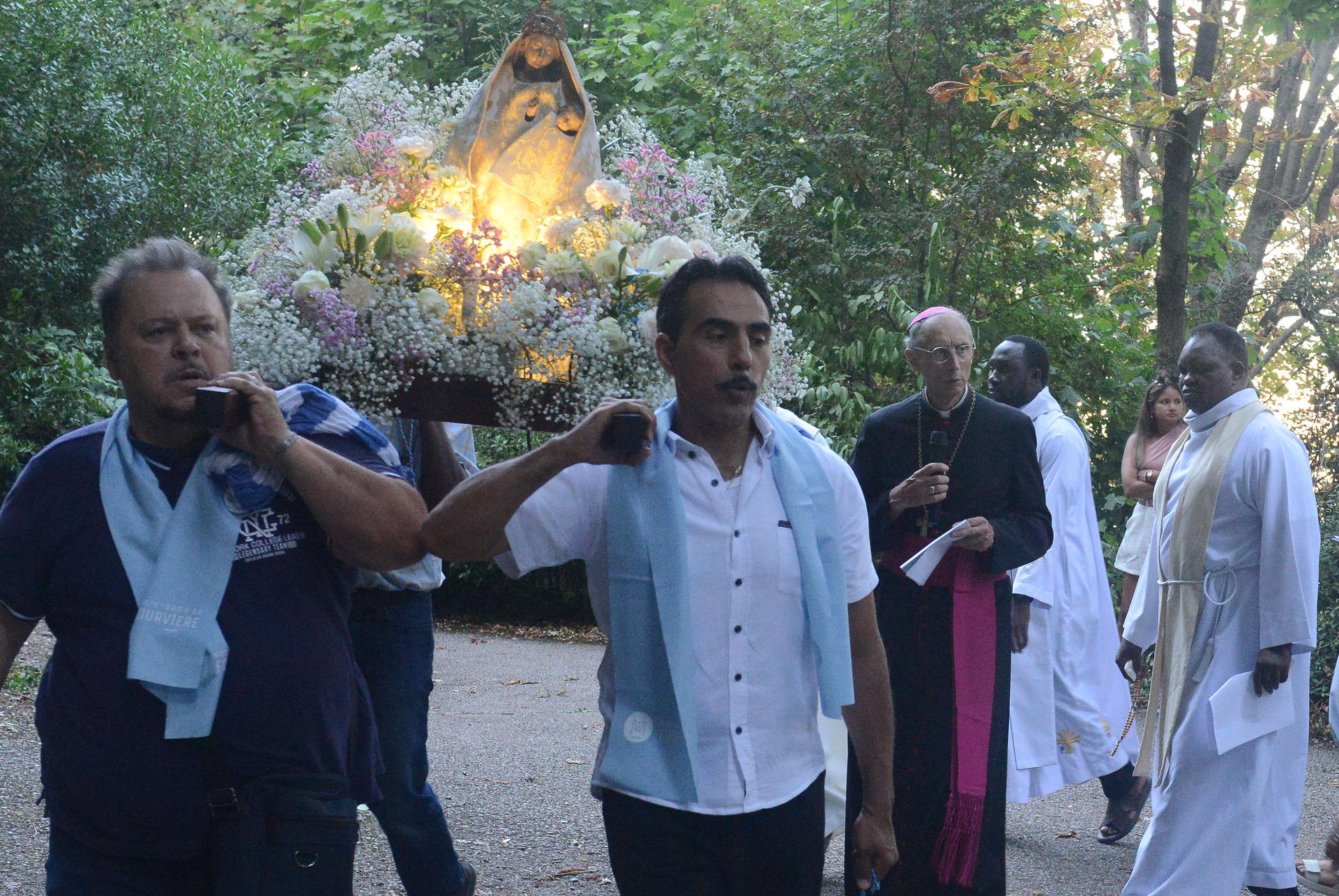 Assumption, Procession, Monseigneur Patrick Le Gal, Fourvière, Lyon, France, 2025