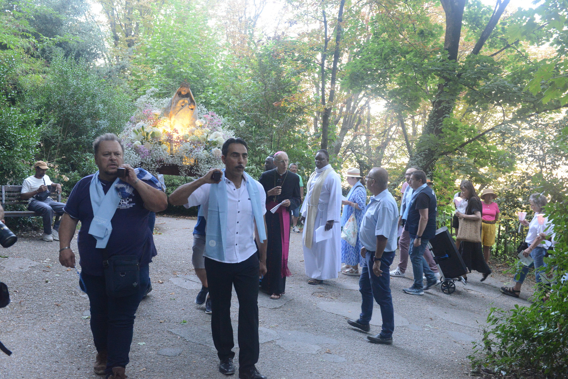 Assumption, Procession, Monseigneur Patrick Le Gal, Fourvière, Lyon, France, 2025