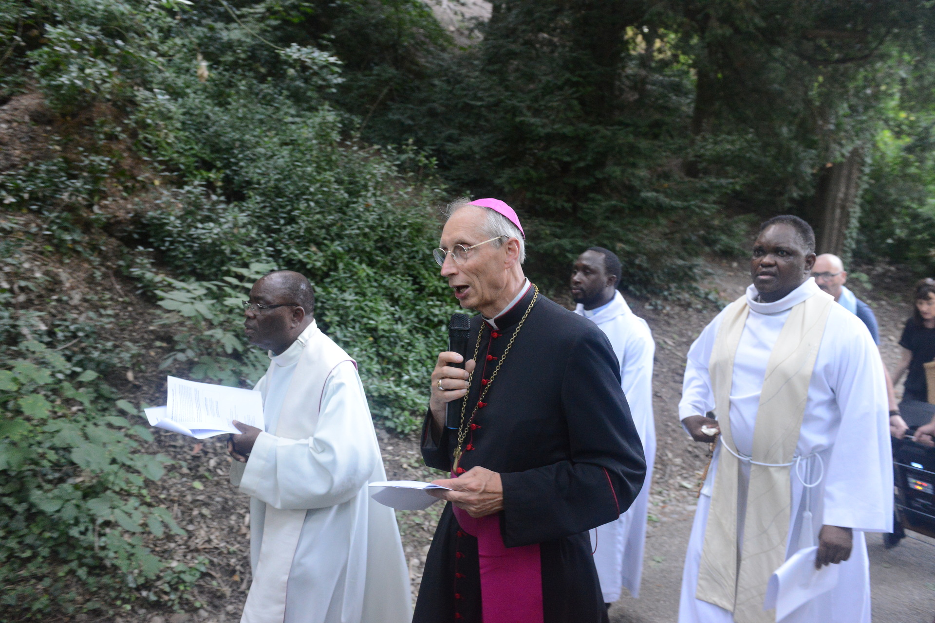Assumption, Procession, Monseigneur Patrick Le Gal, Fourvière, Lyon, France, 2025