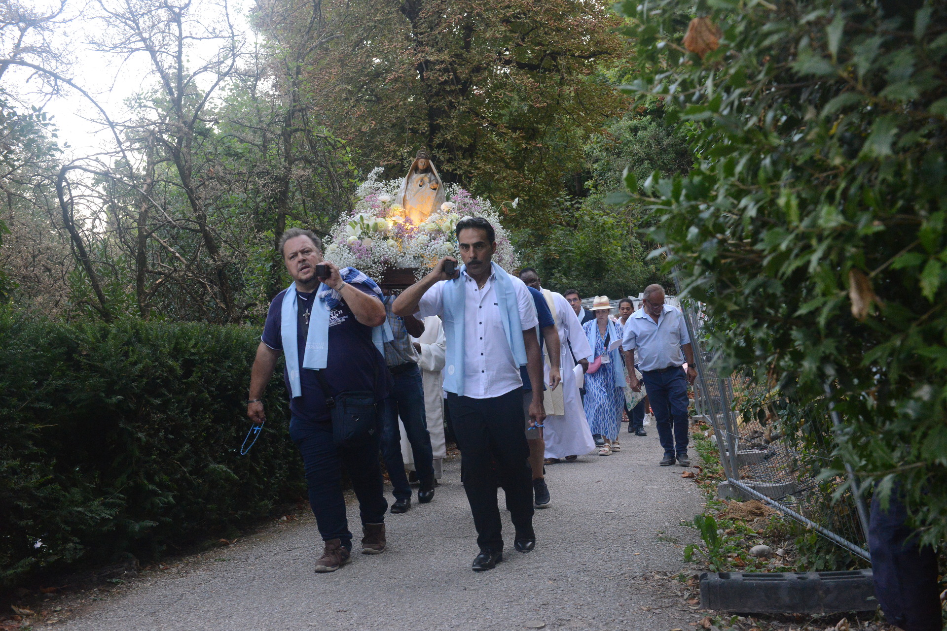 Assumption, Procession, Monseigneur Patrick Le Gal, Fourvière, Lyon, France, 2025