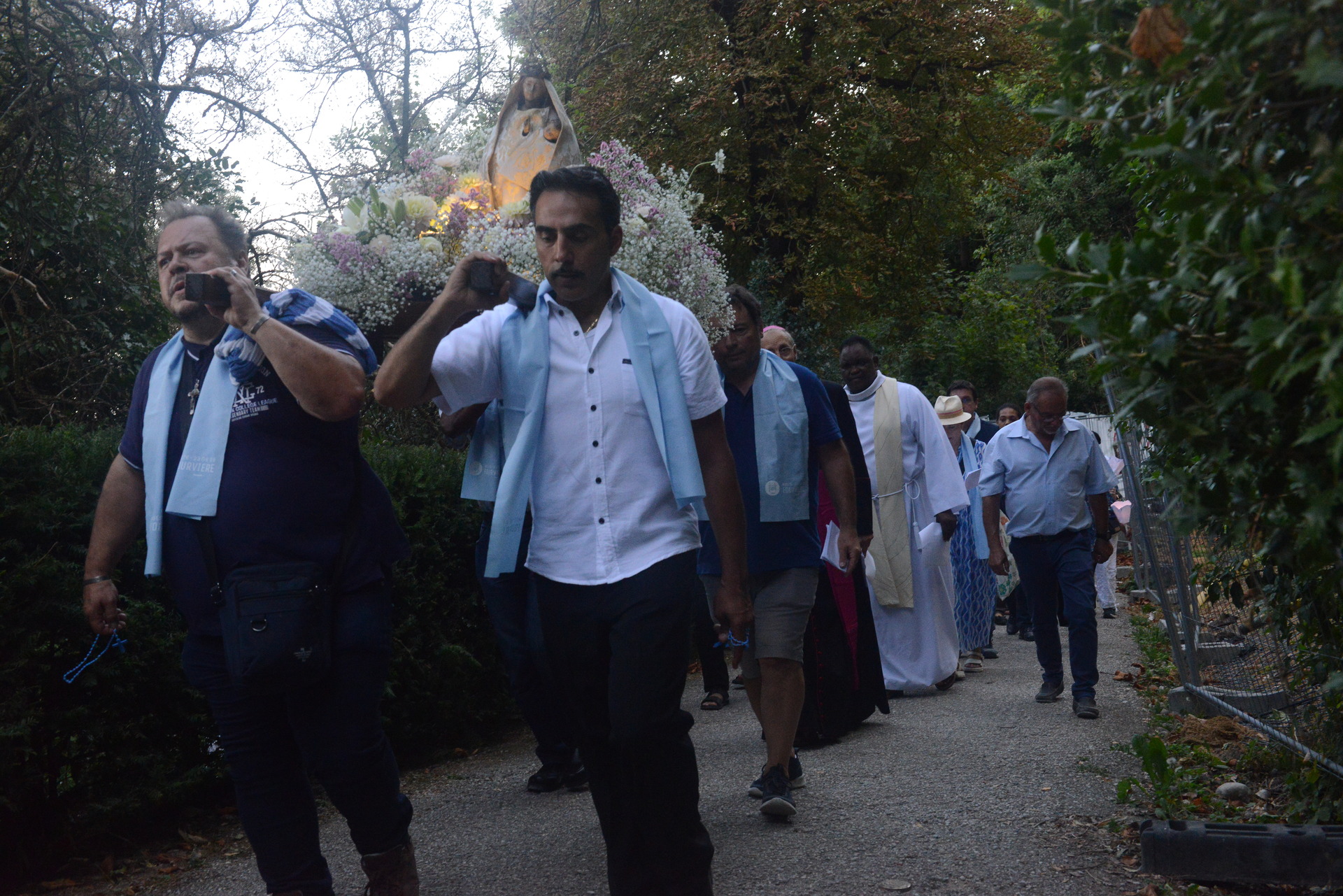Assumption, Procession, Monseigneur Patrick Le Gal, Fourvière, Lyon, France, 2025