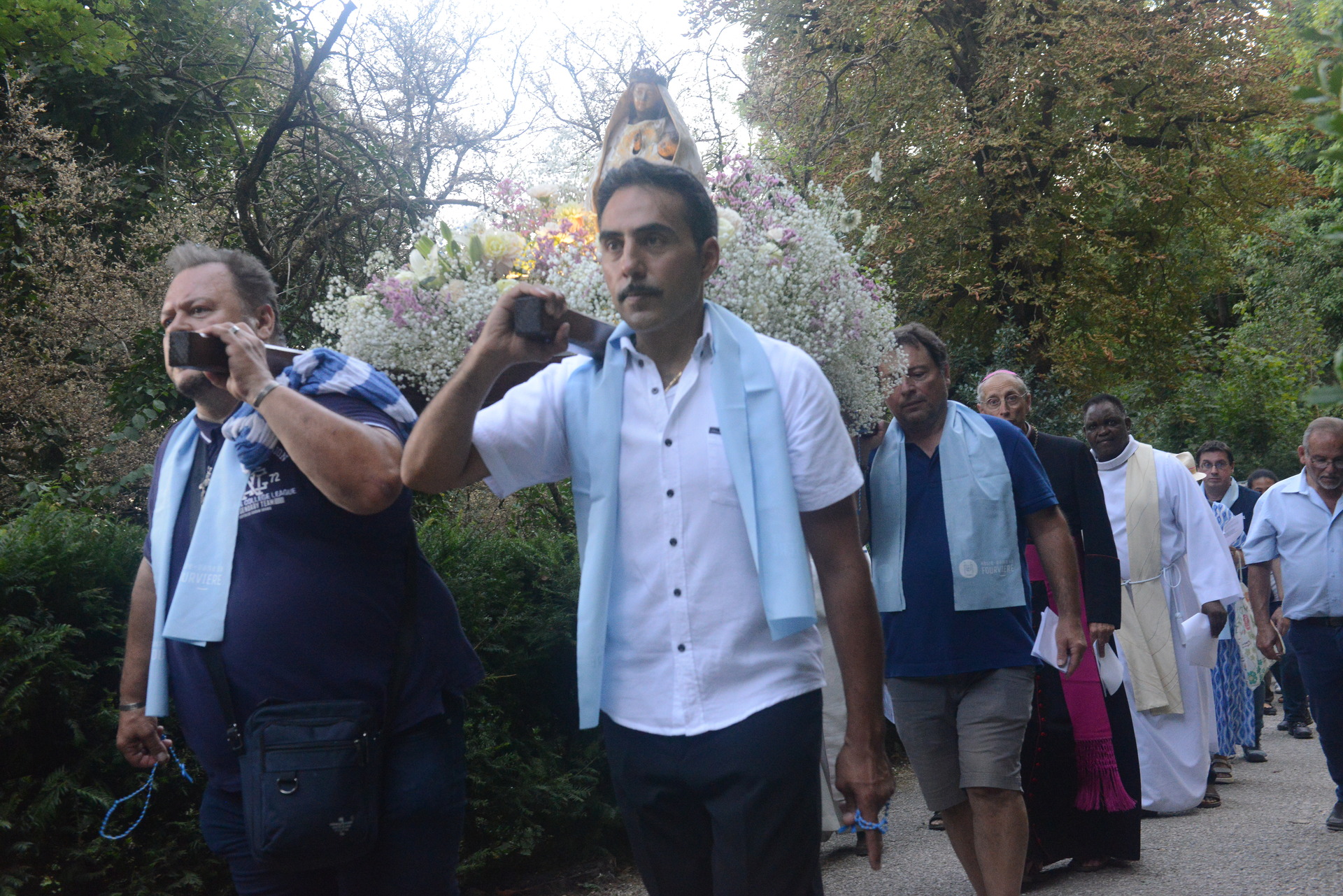 Assumption, Procession, Monseigneur Patrick Le Gal, Fourvière, Lyon, France, 2025