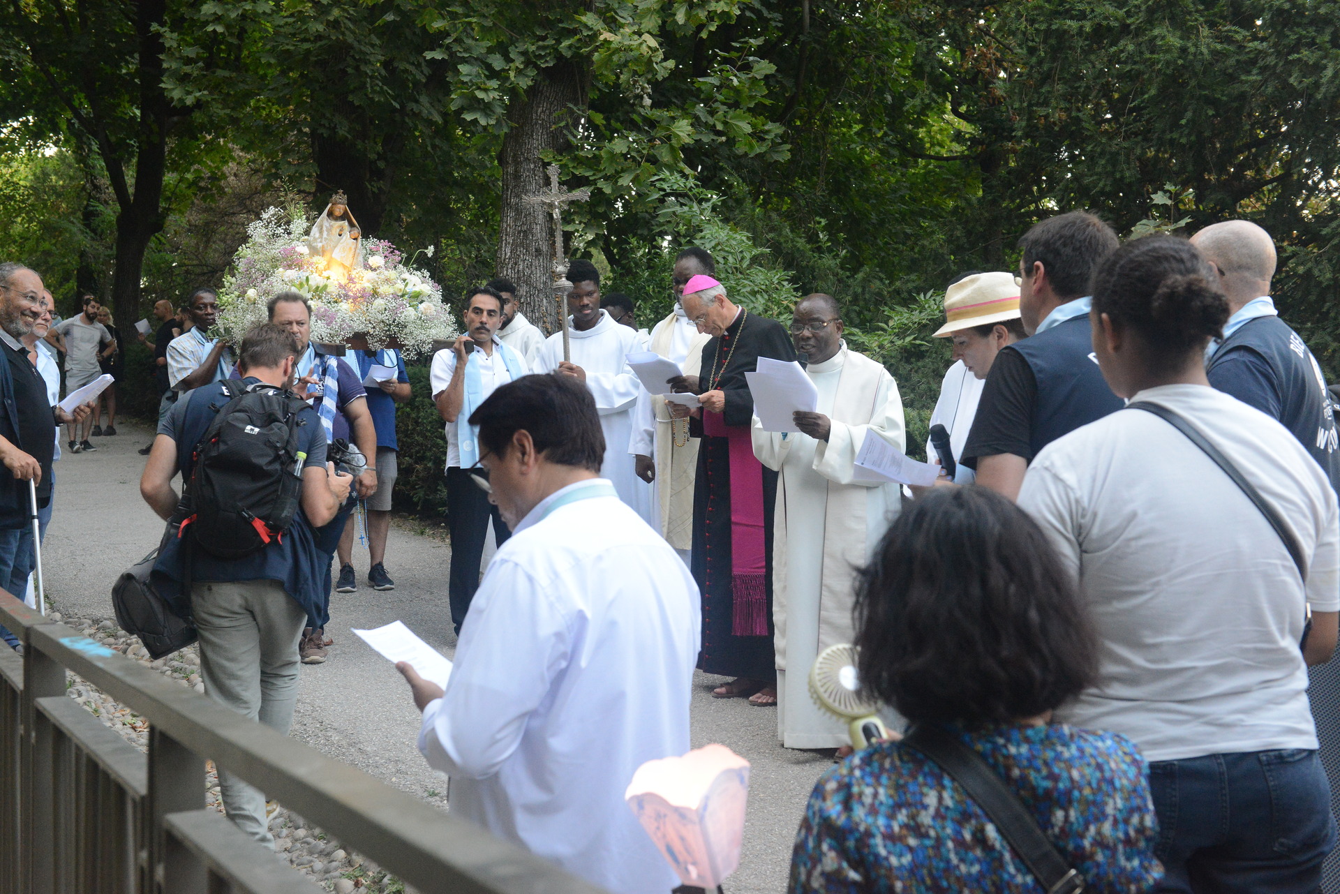 Assumption, Procession, Monseigneur Patrick Le Gal, Fourvière, Lyon, France, 2025