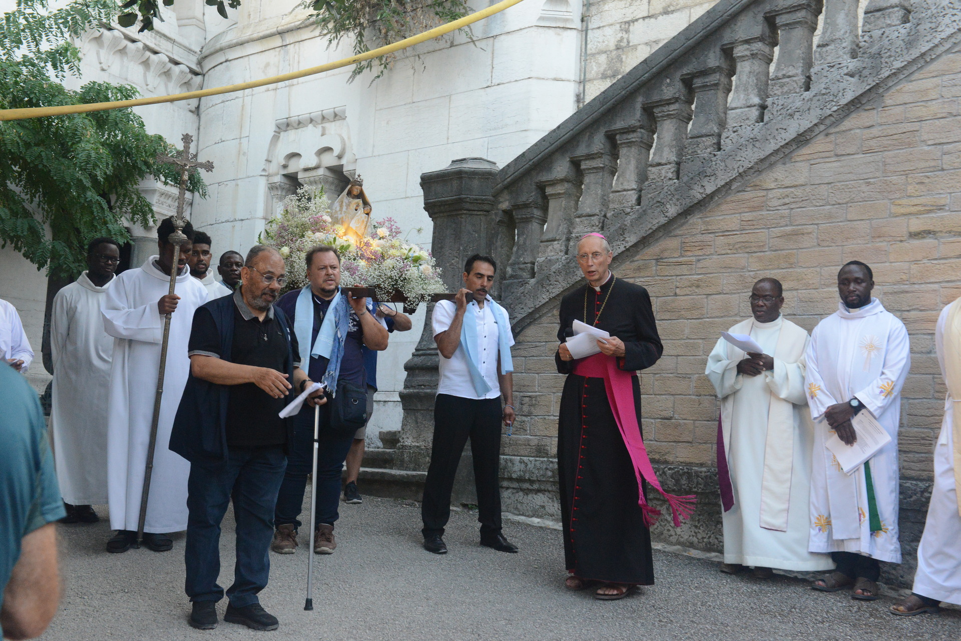 Assumption, Procession, Monseigneur Patrick Le Gal, Fourvière, Lyon, France, 2025