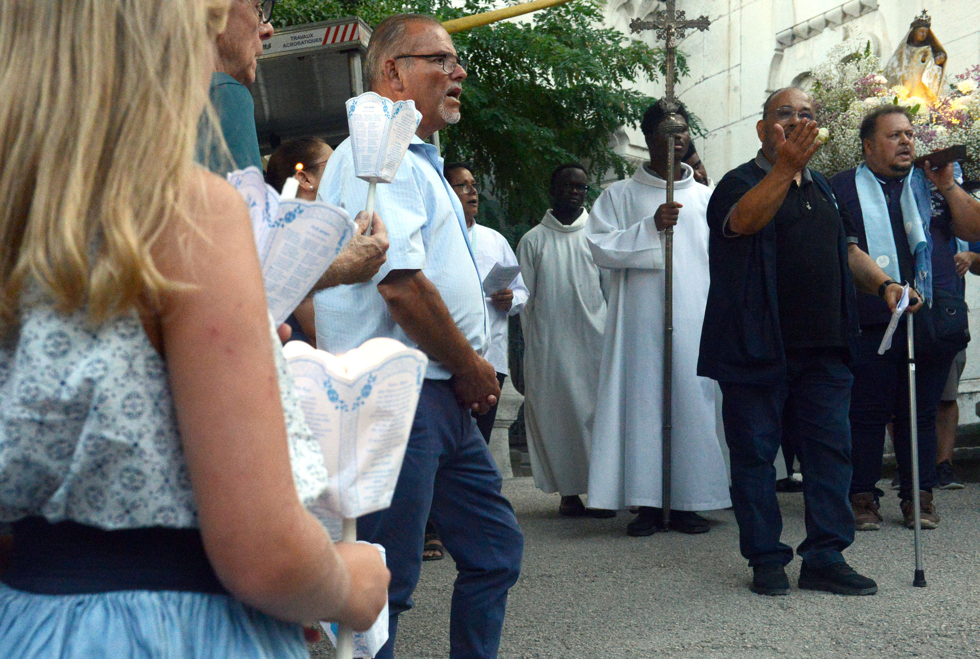 Assumption, Procession, Monseigneur Patrick Le Gal, Fourvière, Lyon, France, 2025