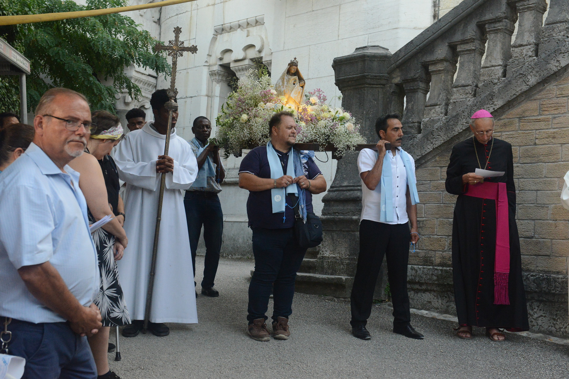 Assumption, Procession, Monseigneur Patrick Le Gal, Fourvière, Lyon, France, 2025