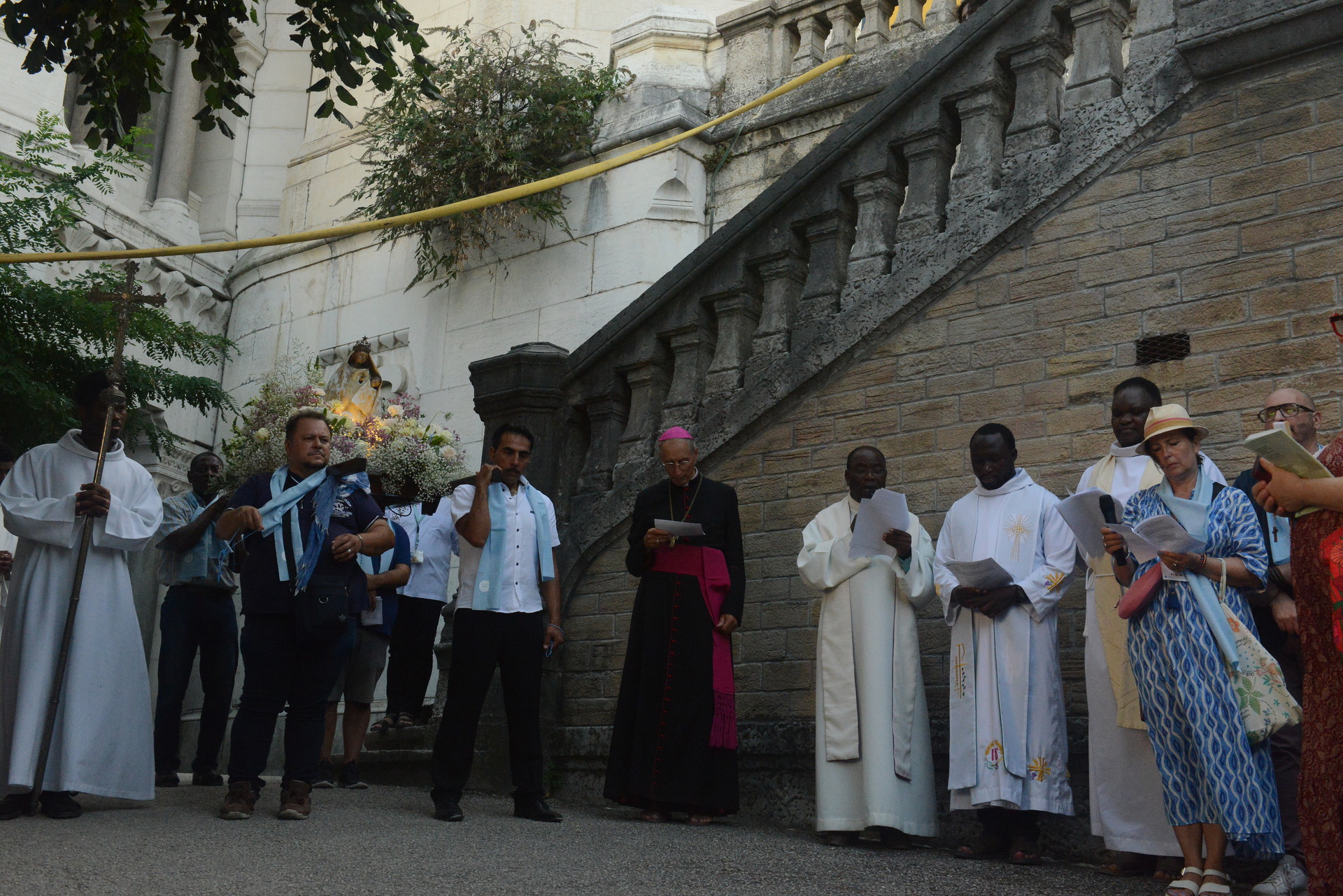 Assumption, Procession, Monseigneur Patrick Le Gal, Fourvière, Lyon, France, 2025