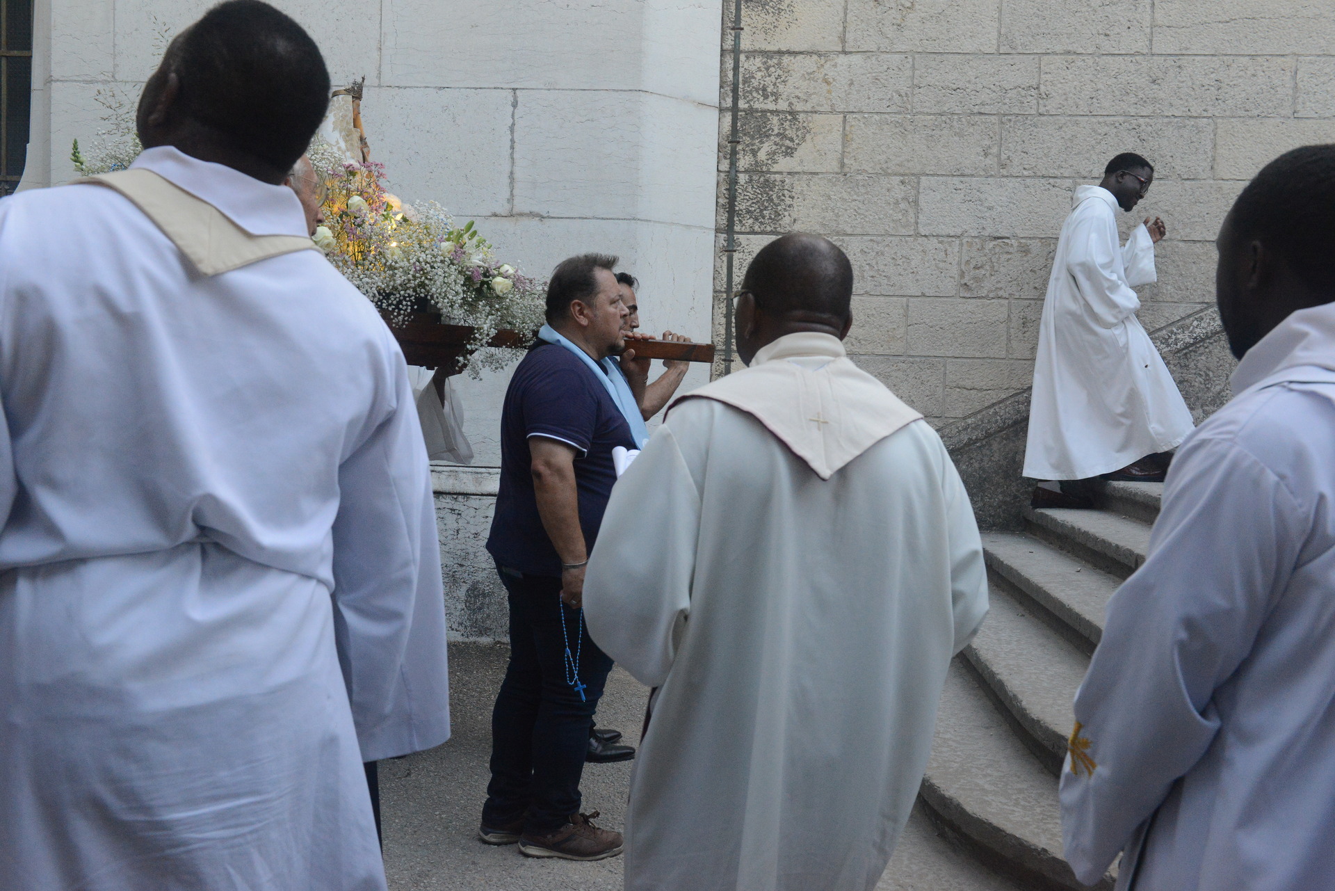 Assumption, Procession, Monseigneur Patrick Le Gal, Fourvière, Lyon, France, 2025