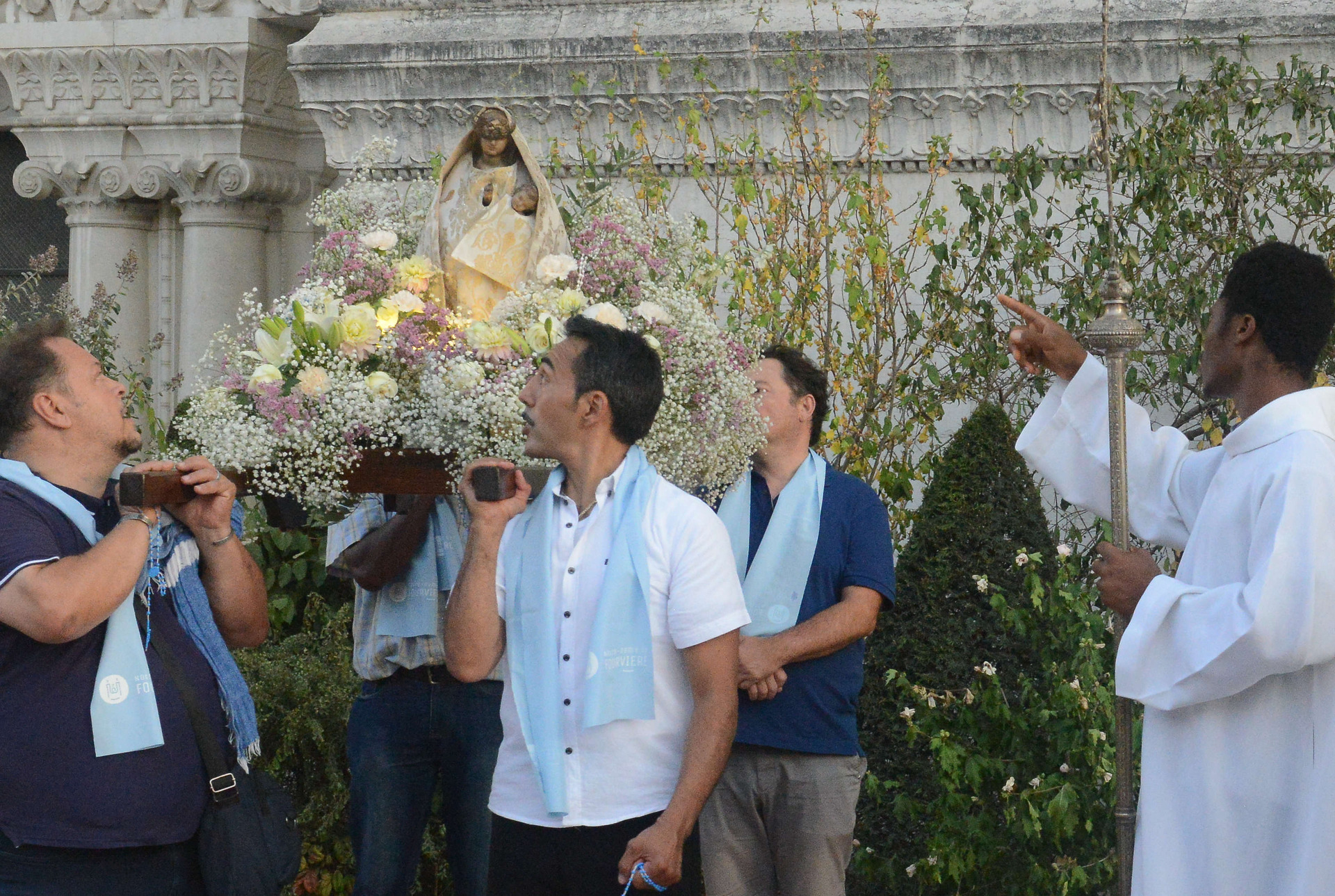 Assumption, Procession, Monseigneur Patrick Le Gal, Fourvière, Lyon, France, 2025