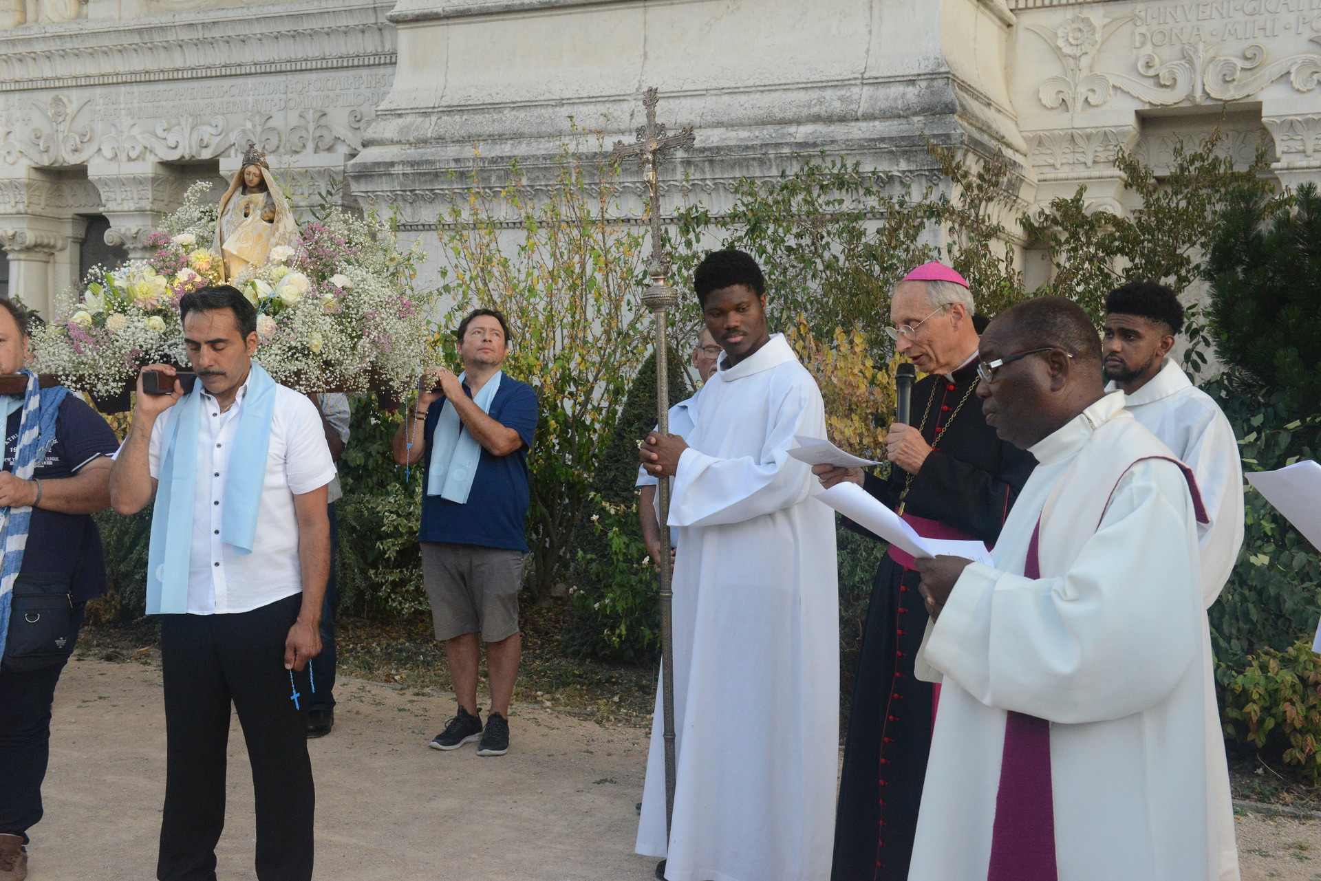 Assumption, Procession, Monseigneur Patrick Le Gal, Fourvière, Lyon, France, 2025