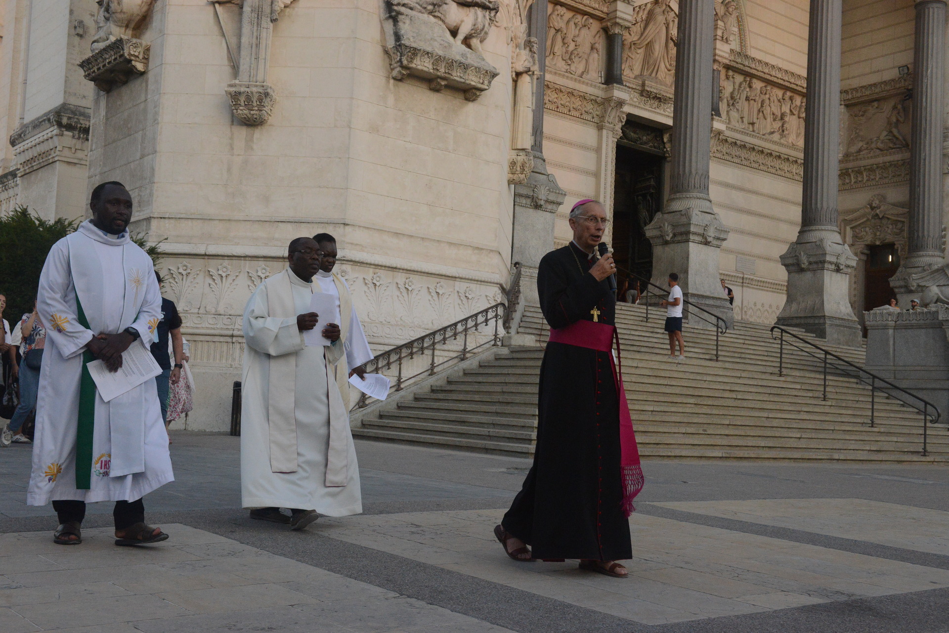 Assumption, Procession, Monseigneur Patrick Le Gal, Fourvière, Lyon, France, 2025