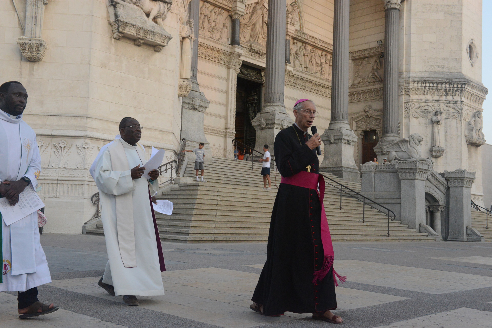 Assumption, Procession, Monseigneur Patrick Le Gal, Fourvière, Lyon, France, 2025