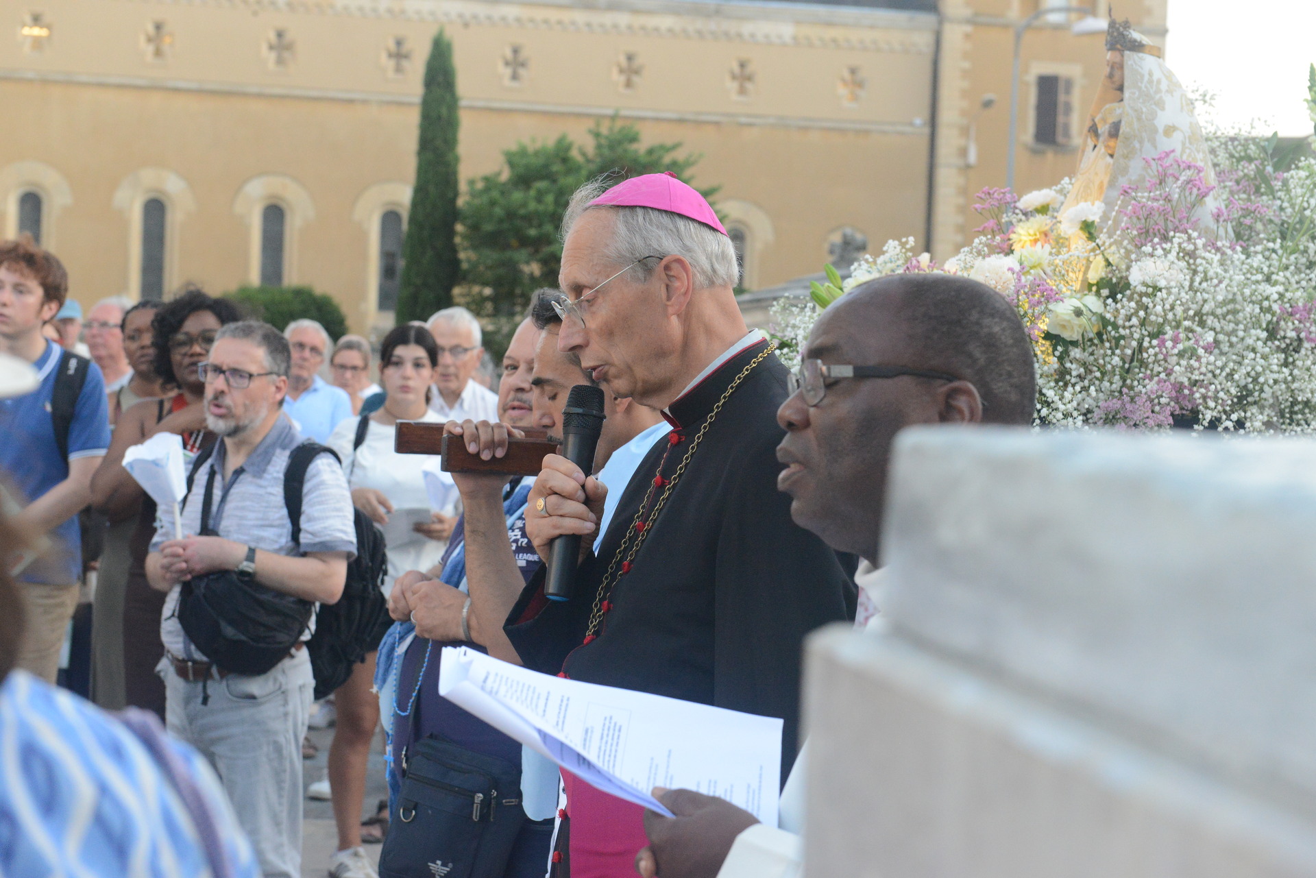 Assumption, Procession, Monseigneur Patrick Le Gal, Fourvière, Lyon, France, 2025