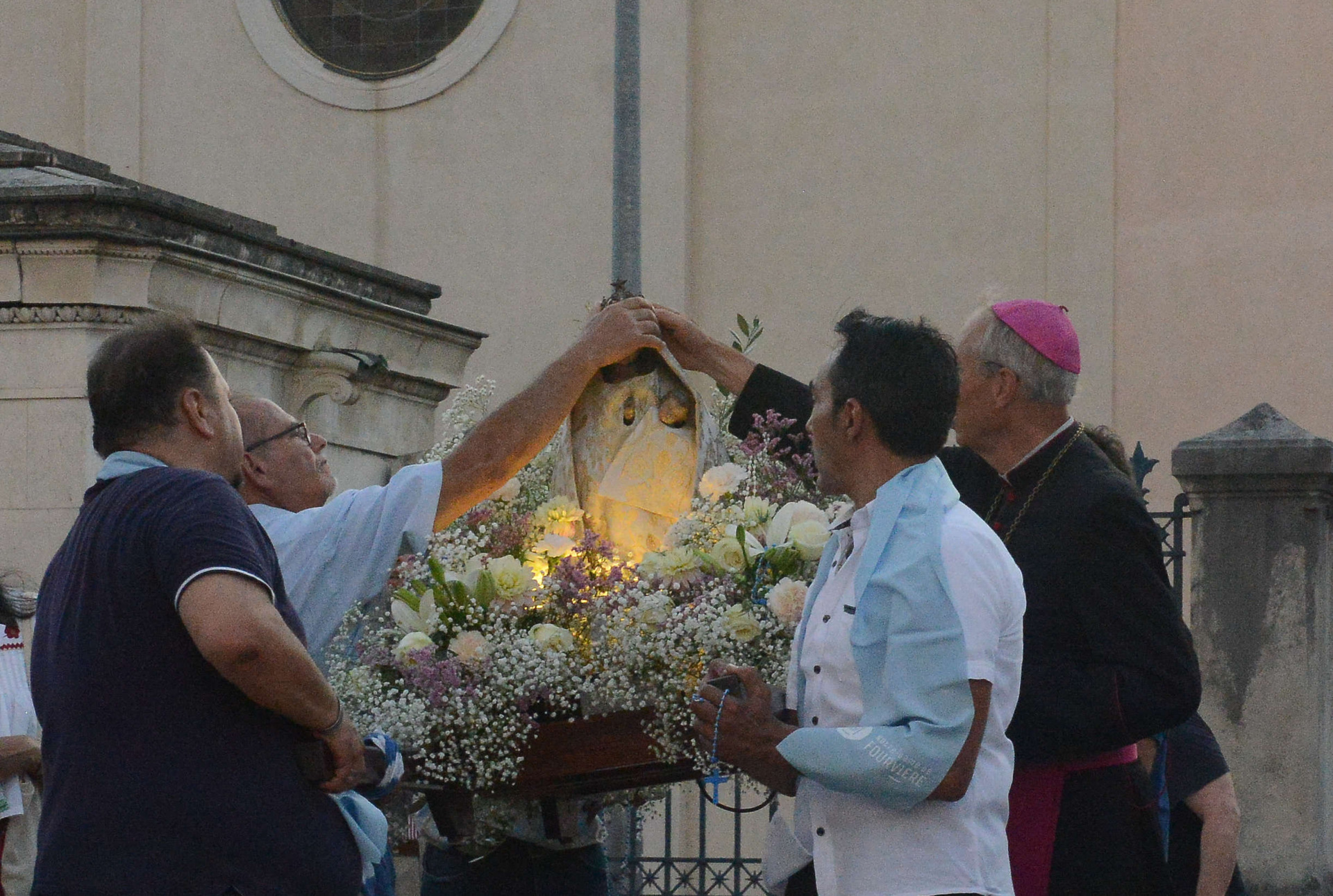 Assumption, Procession, Monseigneur Patrick Le Gal, Fourvière, Lyon, France, 2025