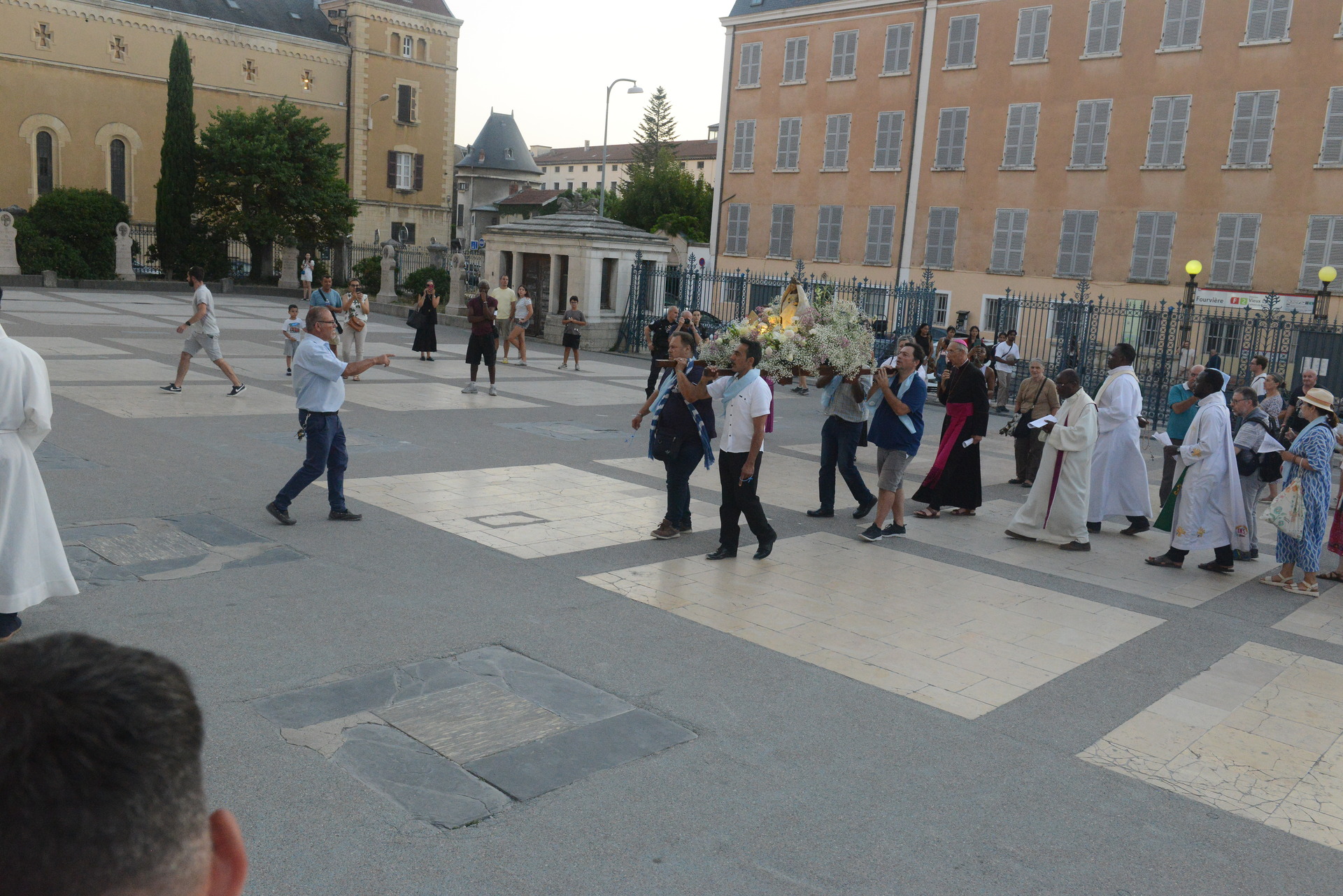 Assumption, Procession, Monseigneur Patrick Le Gal, Fourvière, Lyon, France, 2025