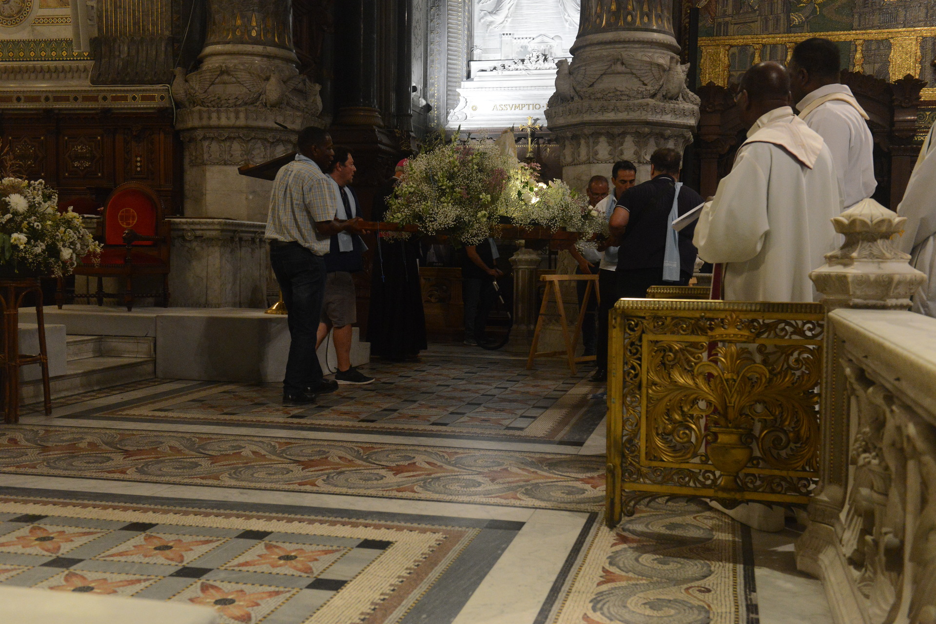 Assumption, Procession, Monseigneur Patrick Le Gal, Fourvière, Lyon, France, 2025