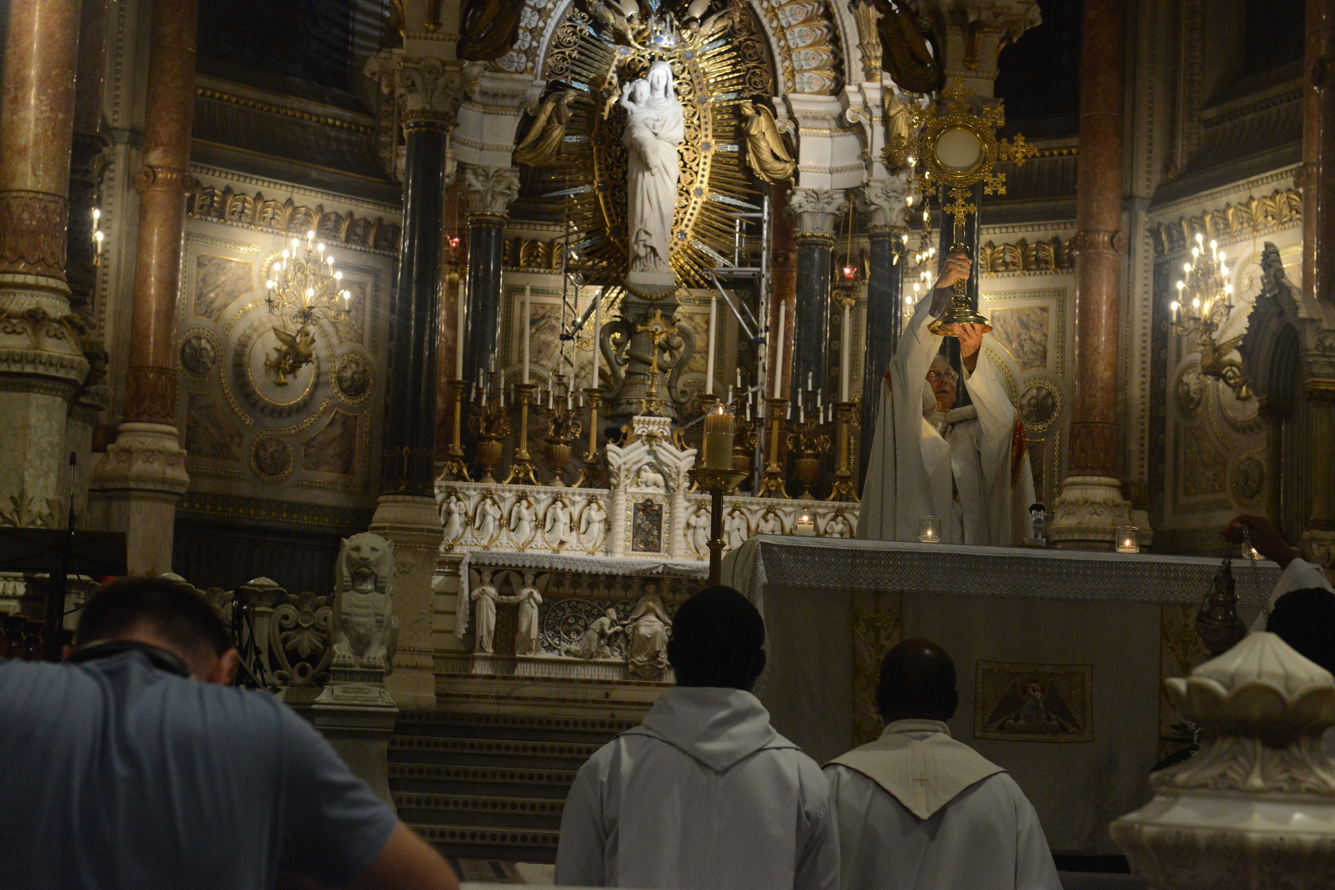 Assumption, Procession, Monseigneur Patrick Le Gal, Fourvière, Lyon, France, 2025