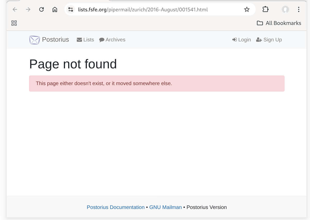 FSFE mailing list archives hidden, Elias Diem