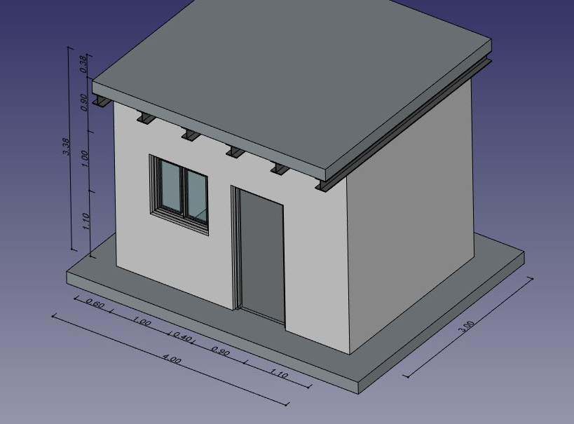 FreeCAD, house