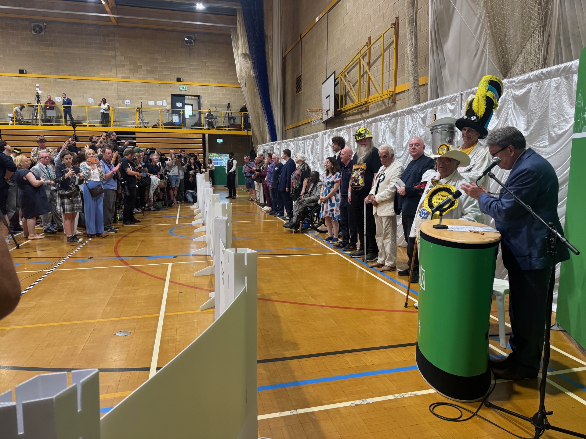 Daniel Pocock, Count Binface, Nigel Farage, Clacton-on-Sea, by-election, declaration of results, John Stevens, Abi Hookway, Howling Laud Hope, Attieh Fard, Baron Von Thunderclap, Nick the Incredible Flying Brick, Martin Davies, Ketankumar Pipaliya, Laurence Fox, Joseph 77, Kai Stephens, William Stuart James Clouston, Marc Wilkinson, Marcus White, Woke Trump CarrZee, Rees Cowne, Nick Pelas, Glenn Charles Cummings, Tony Francis, Robin Green, Martyn Obrien, James Ransley, Andy Erlam, Michael Noel O'Keeffe