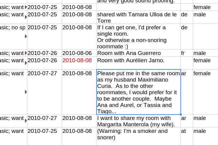 DebConf10, room list