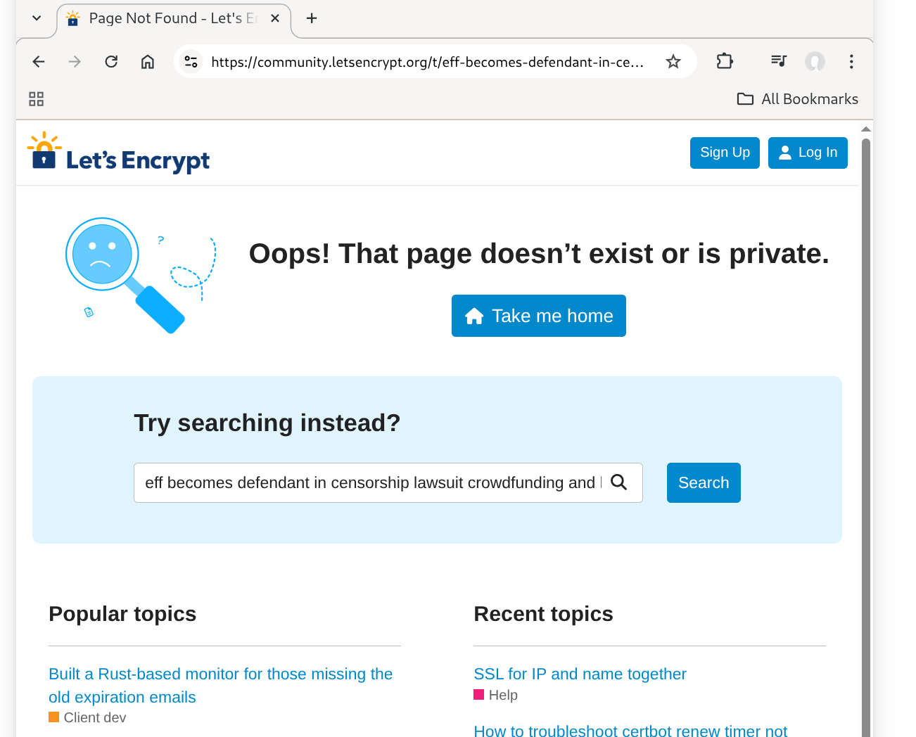 EFF, Let's Encrypt, Censorship