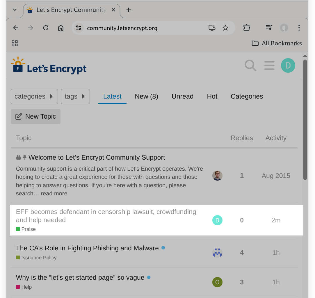 EFF, Let's Encrypt, Censorship