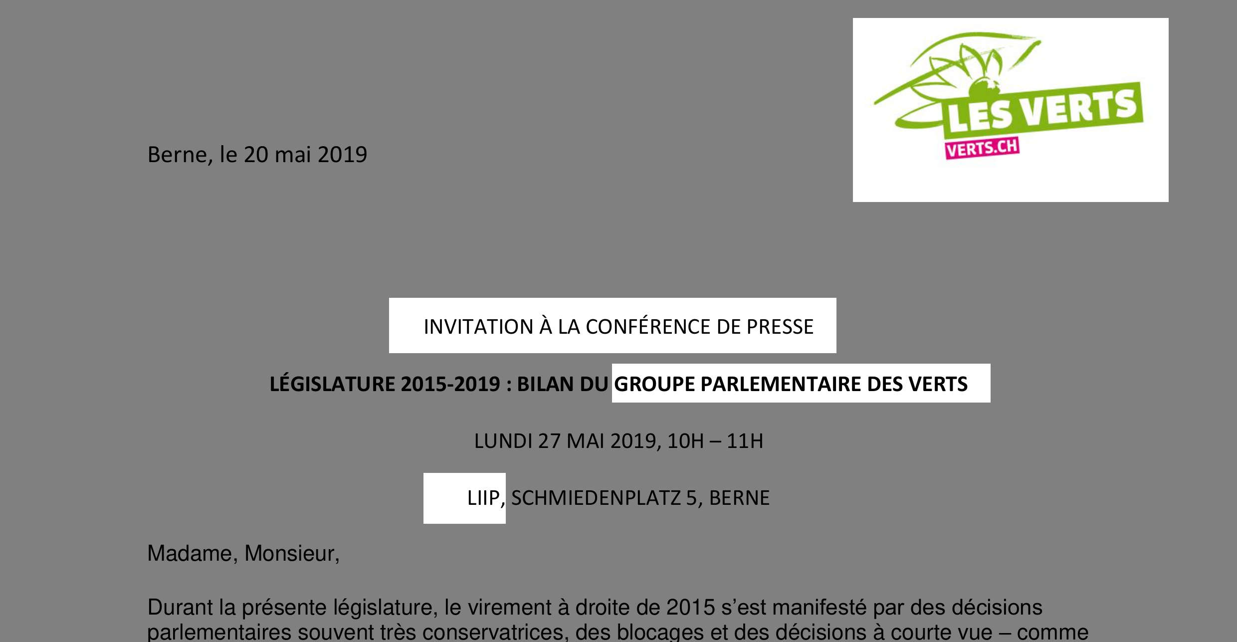 Green Party, Les Verts, Liip