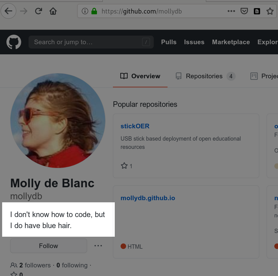 Molly de Blanc, Debian Developer