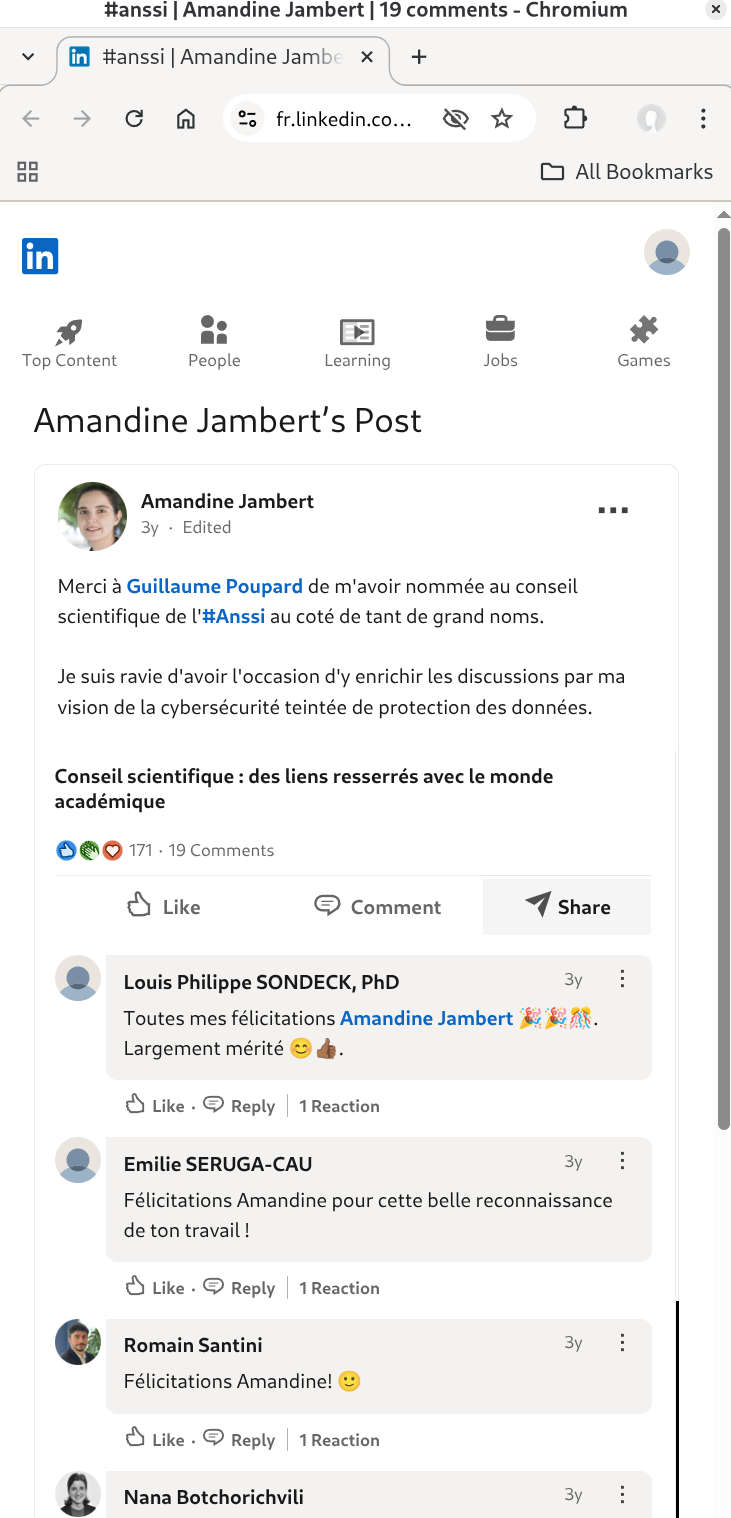 Amandine Jambert, cryptie, FSFE, ANSSI