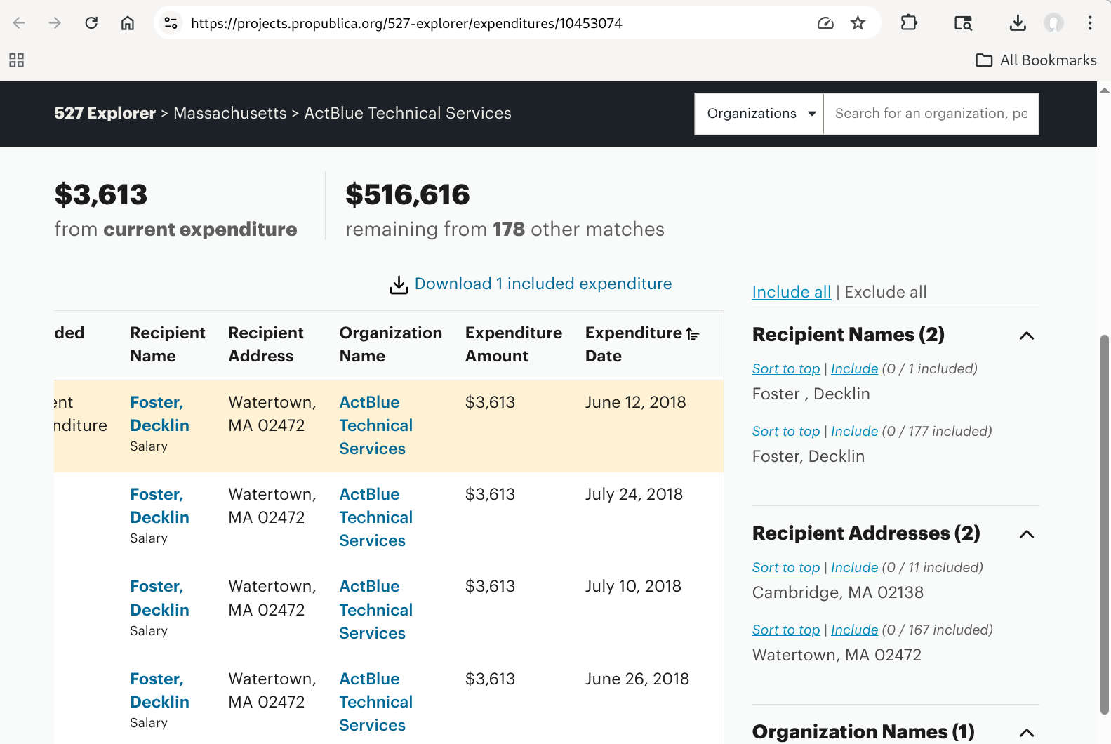 Decklin Foster, ActBlue, Director of Information Technology, disappearance, salary