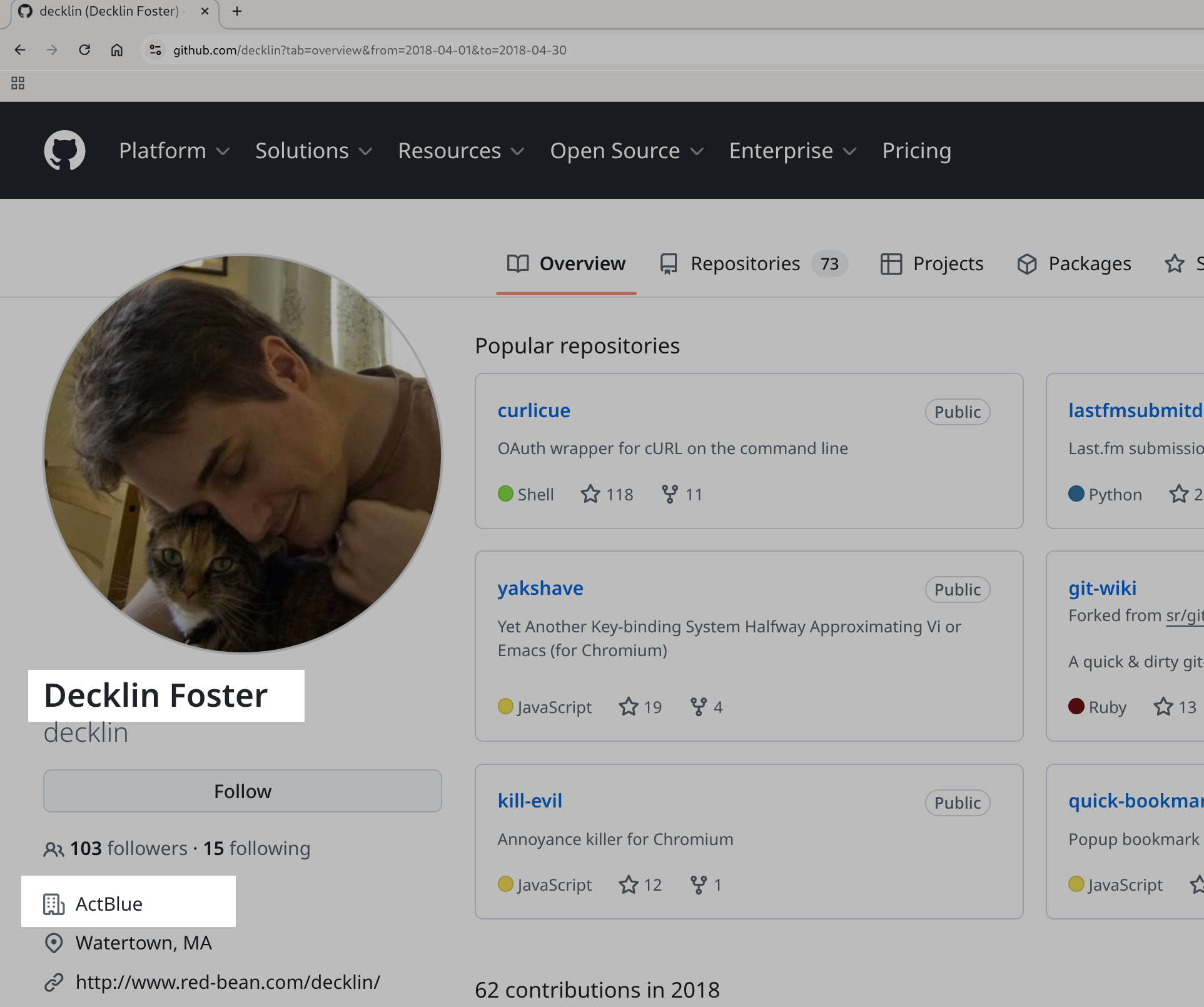 Decklin Foster, ActBlue, Github, disappearance, director of Information Technology