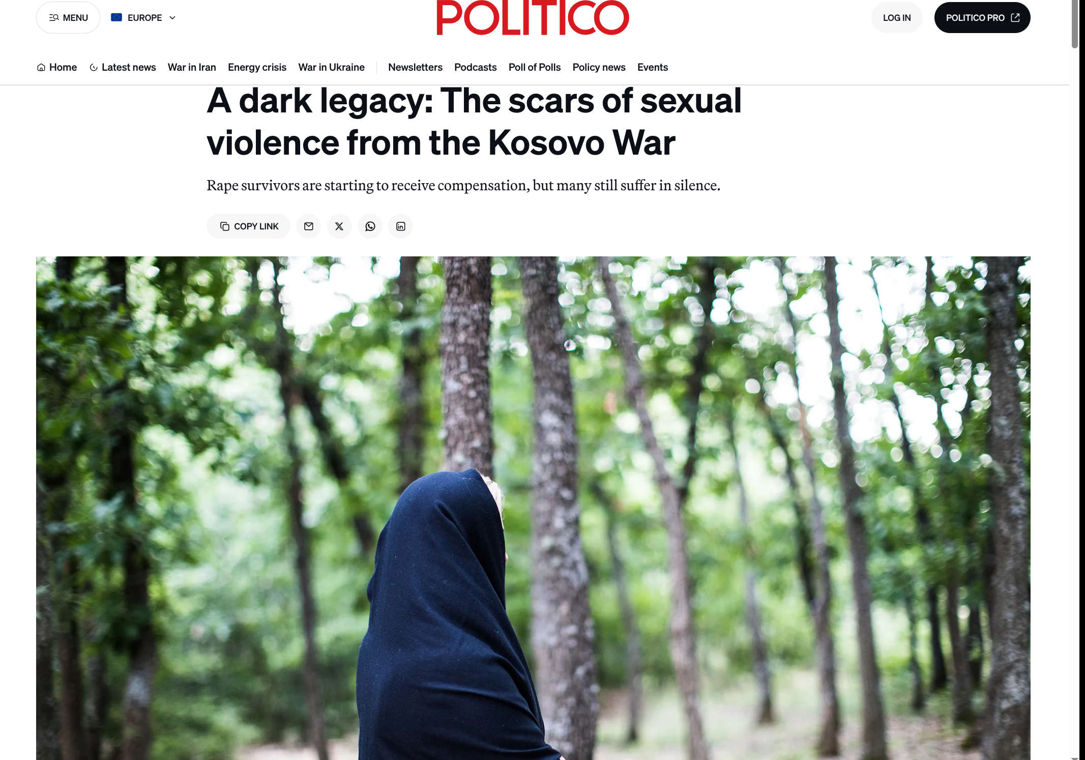 Jeremy Bicha, Kosovo, rape, war crime
