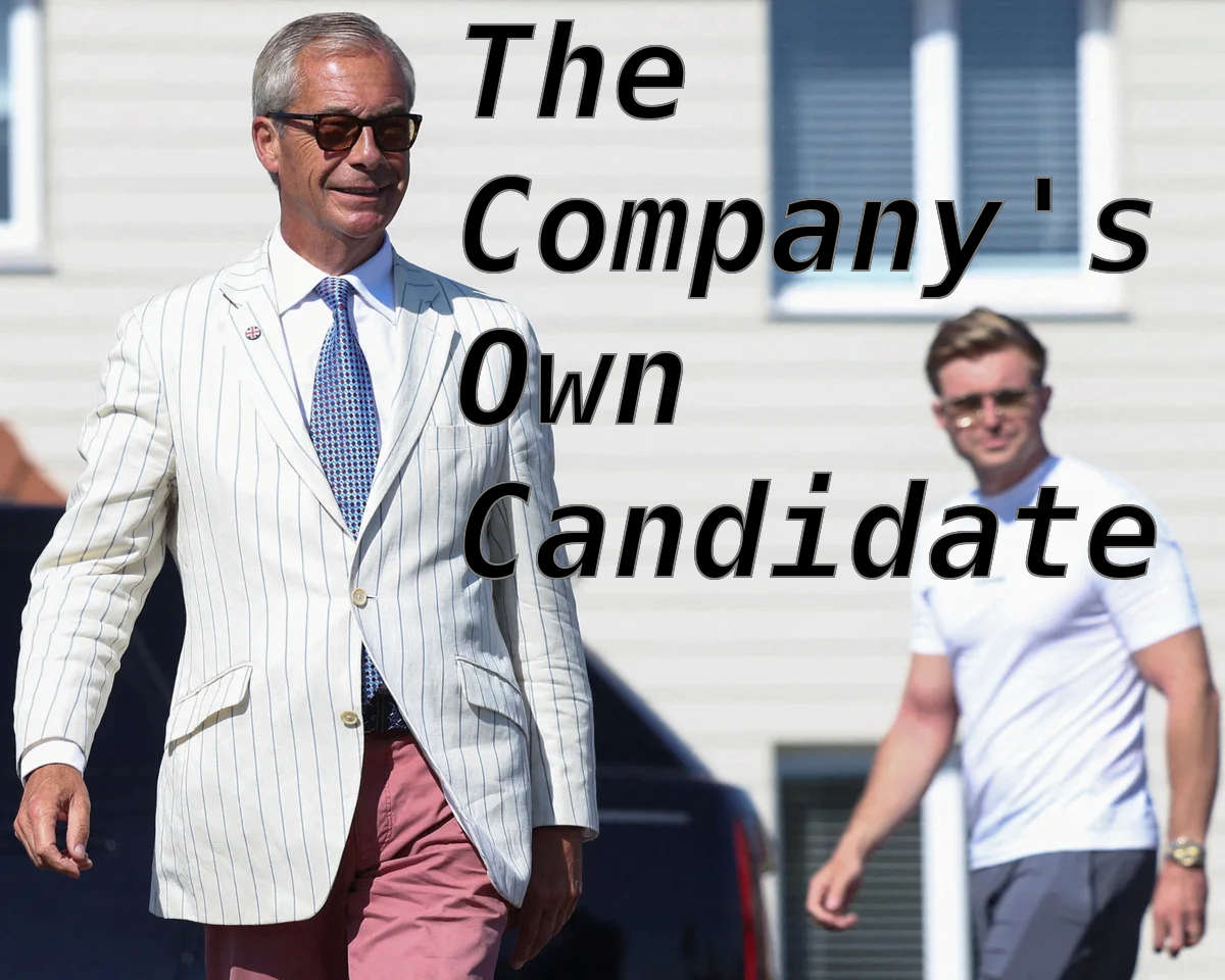Nigel Farage, Adam Richardson, Company's own candidate