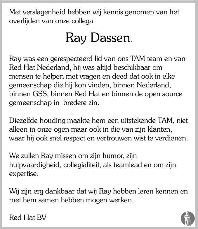 J.H.M. Ray Dassen, Debian, Red Hat, GNOME