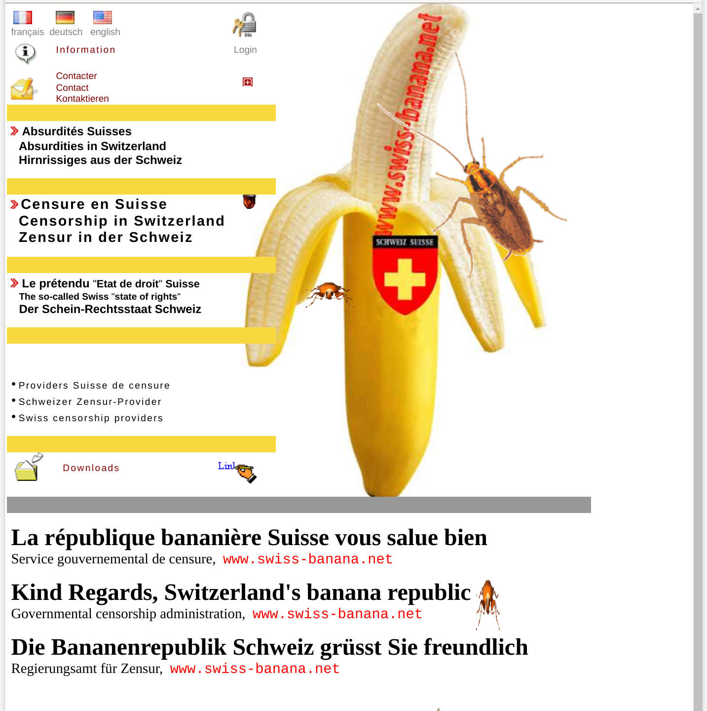 Switzerland, Banana republic, appel au peuple