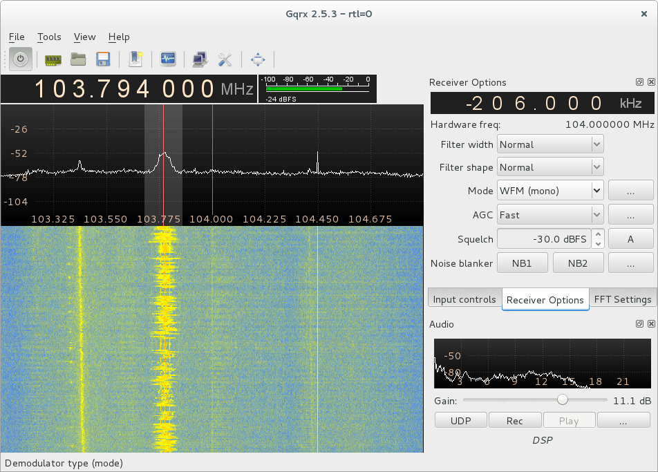 Quickstart SDR with gqrx, GNU Radio and the RTL-SDR dongle